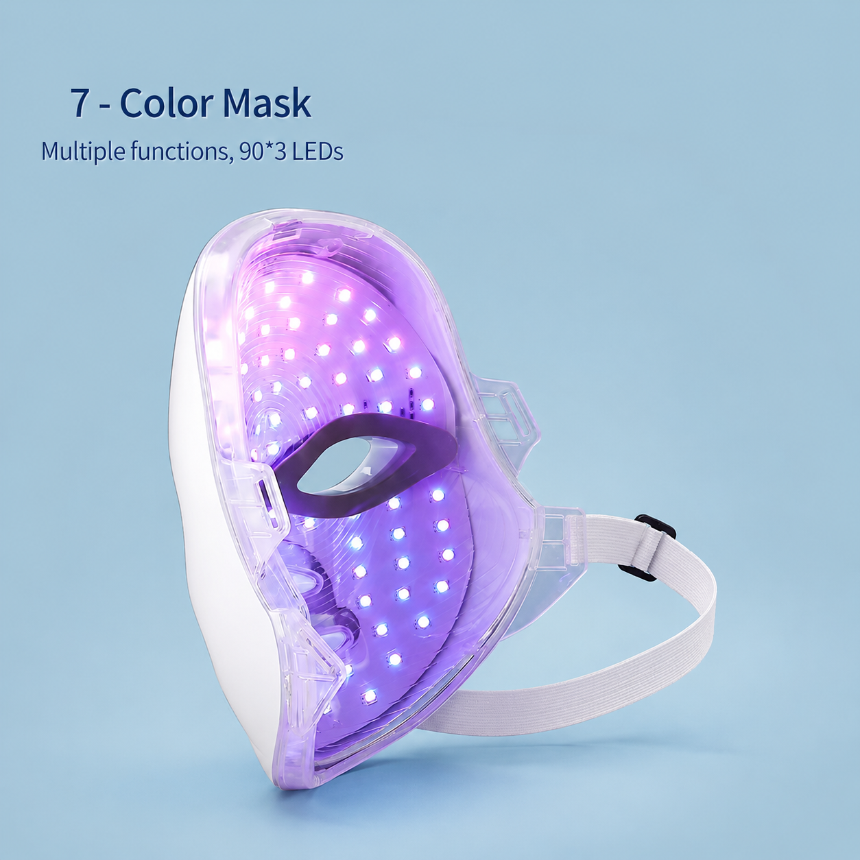 Masque LED Visage & Cou 7 Couleurs – Soin Anti-Âge et Régénération de la Peau